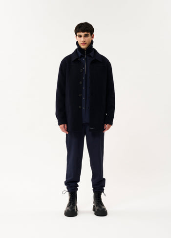 Harper soft wool jacket | dark blue