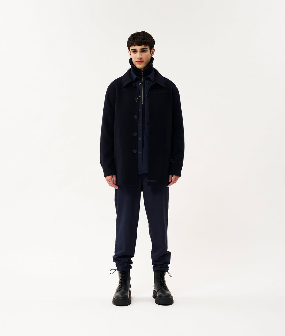 Harper soft wool jacket | dark blue