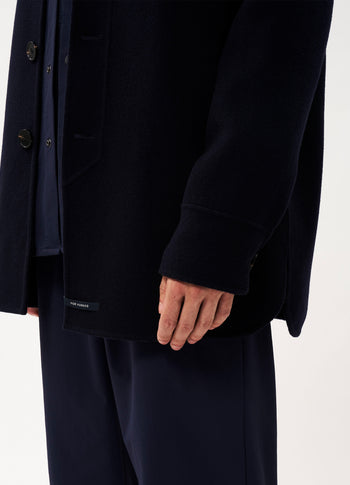 Harper soft wool jacket | dark blue