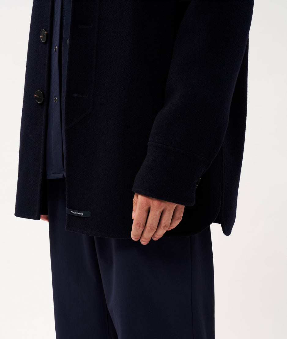 Harper soft wool jacket | dark blue