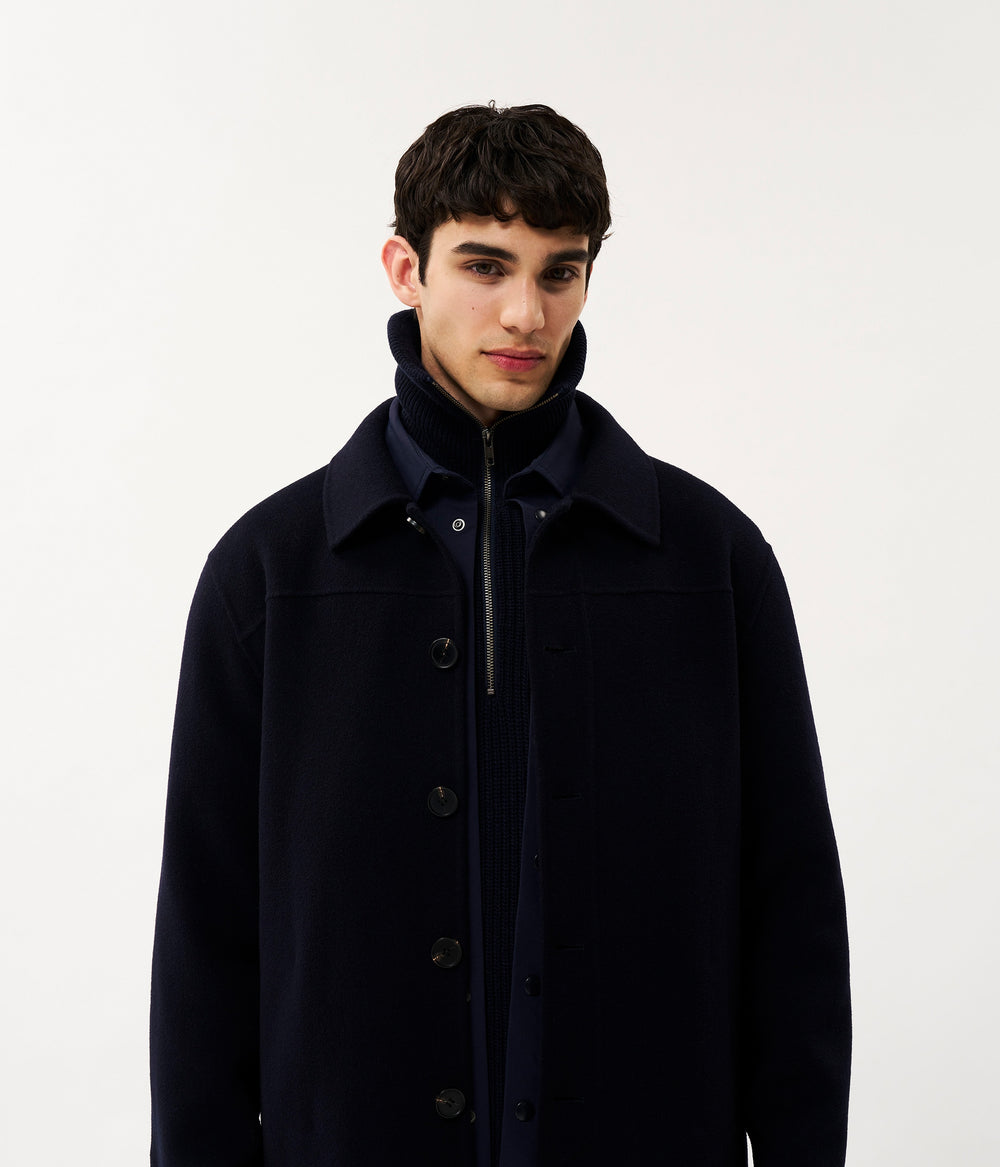 Harper soft wool jacket | dark blue