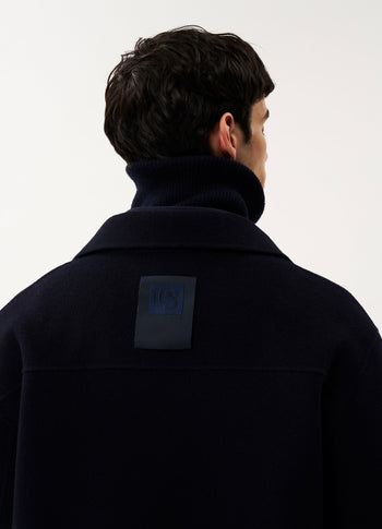 Harper soft wool jacket | dark blue