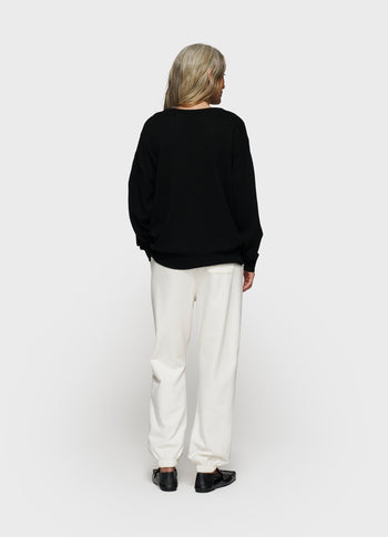 statement sweater knit | black