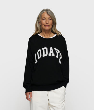 statement sweater knit | black