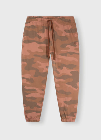 Bar jogger camo babyfleece | saddle brown