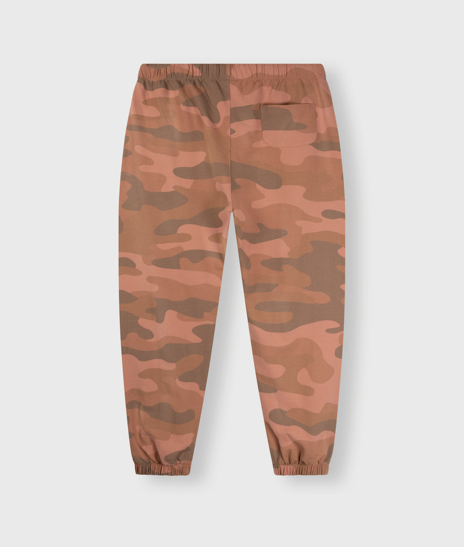 Bar jogger camo babyfleece | saddle brown