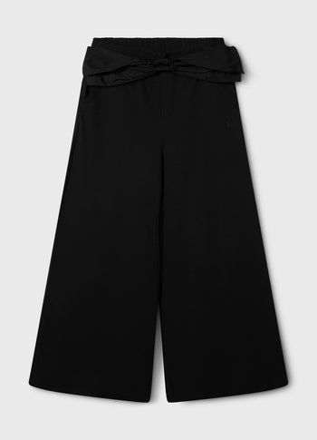 wide leg jogger bow | black