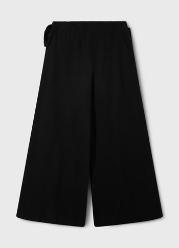 wide leg jogger bow | black
