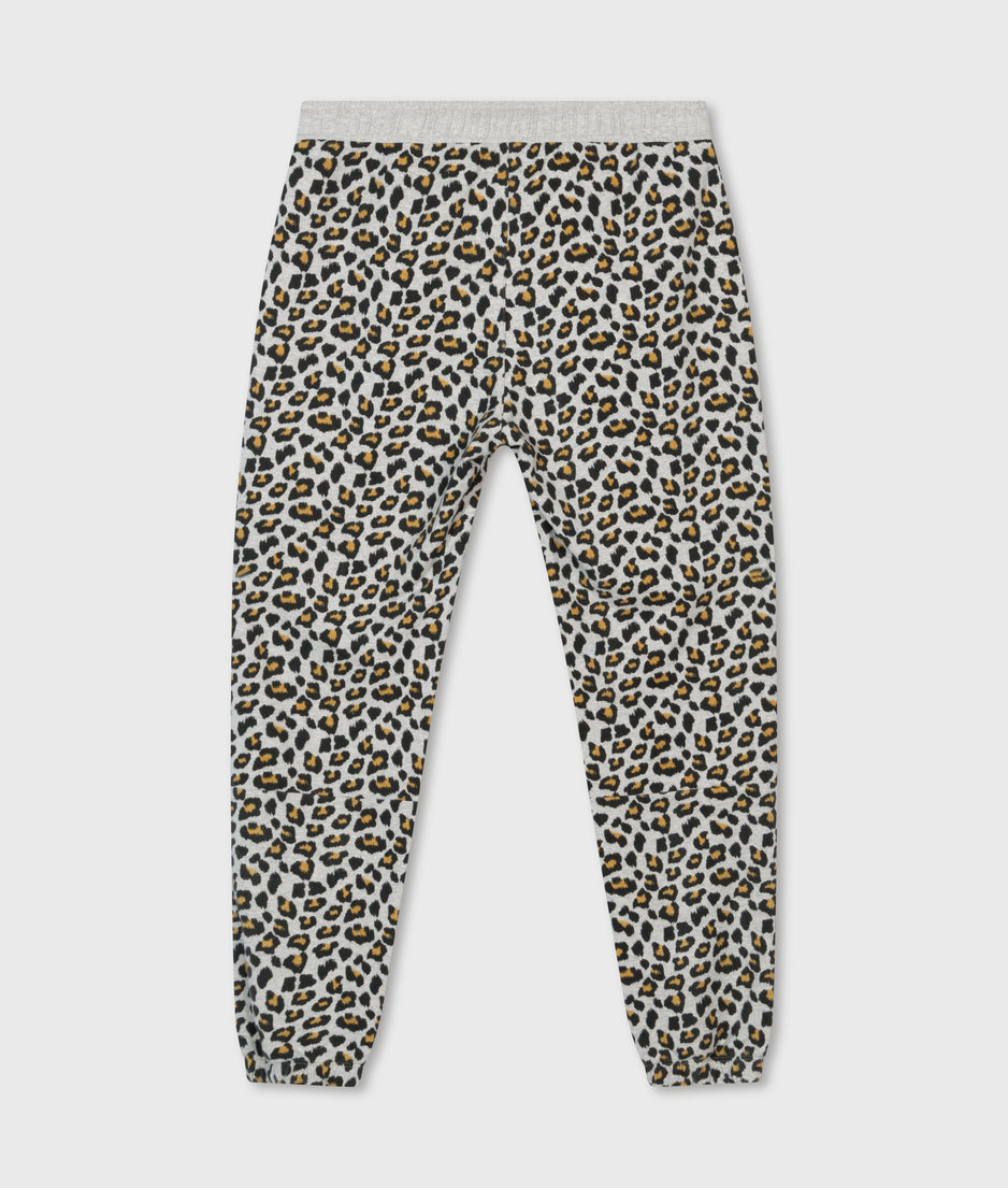 cropped jogger leopard | light grey melee