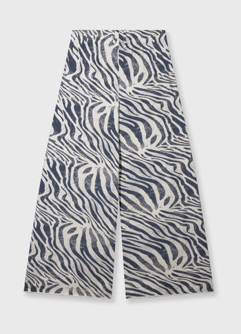 wide jogger zebra | light vanilla