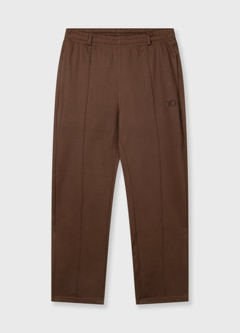 tapered track pants | dark truffle