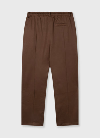 tapered track pants | dark truffle