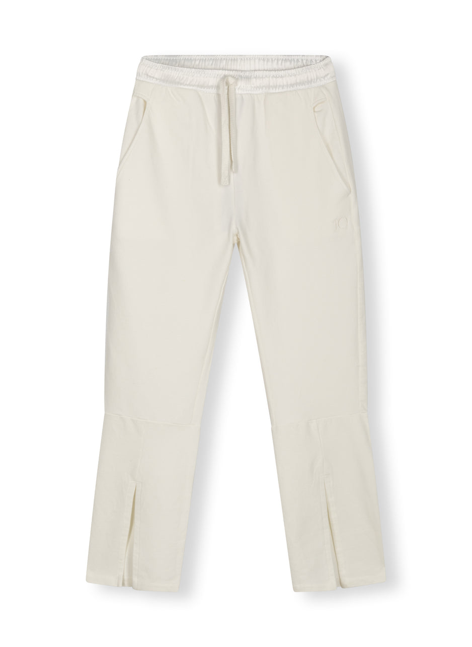 cropped jogger flare | ecru