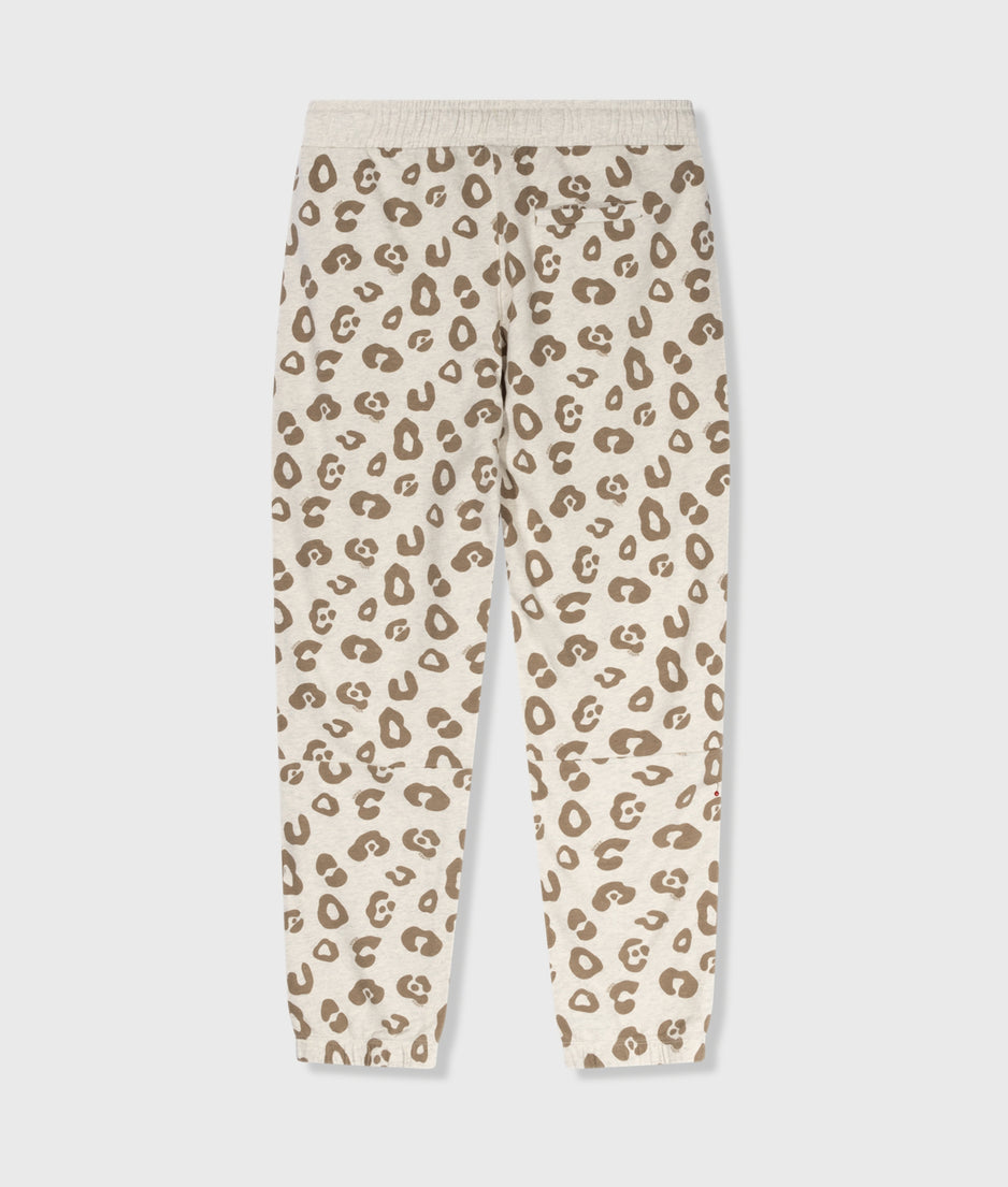 cropped jogger leopard | soft white melee