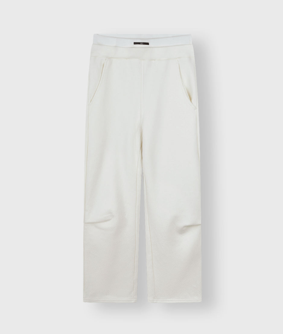 wide leg jogger | ecru