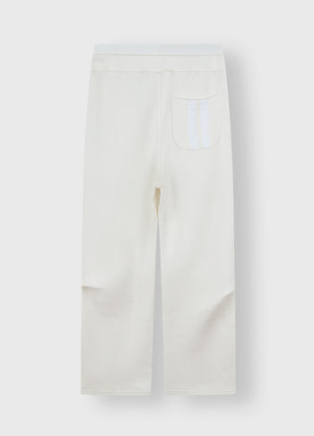 wide leg jogger | ecru