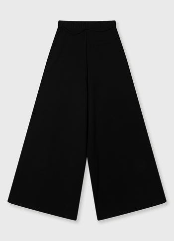 super wide leg jogger | black