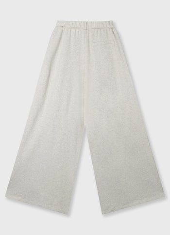 super wide leg jogger | soft white melee
