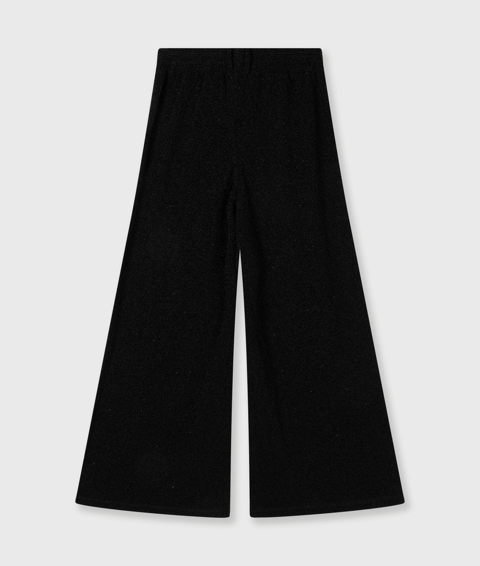 wide leg jogger sparkle | black