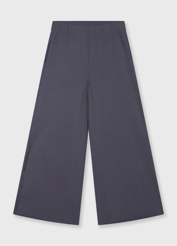 silent chique wide jogger | steel blue
