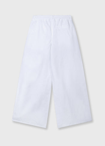 cotton linen pants | white