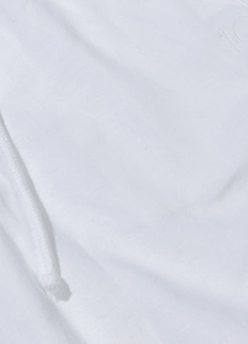 cotton linen pants | white