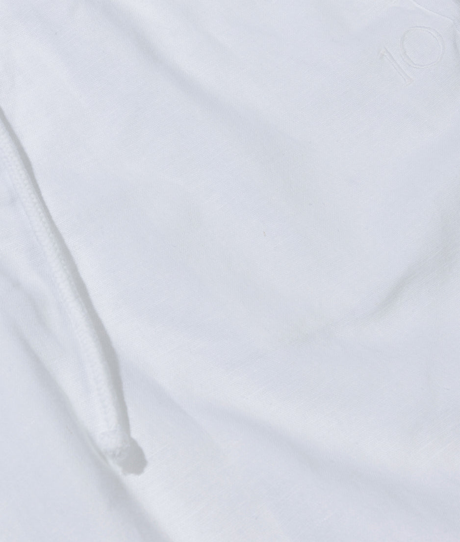 cotton linen pants | white