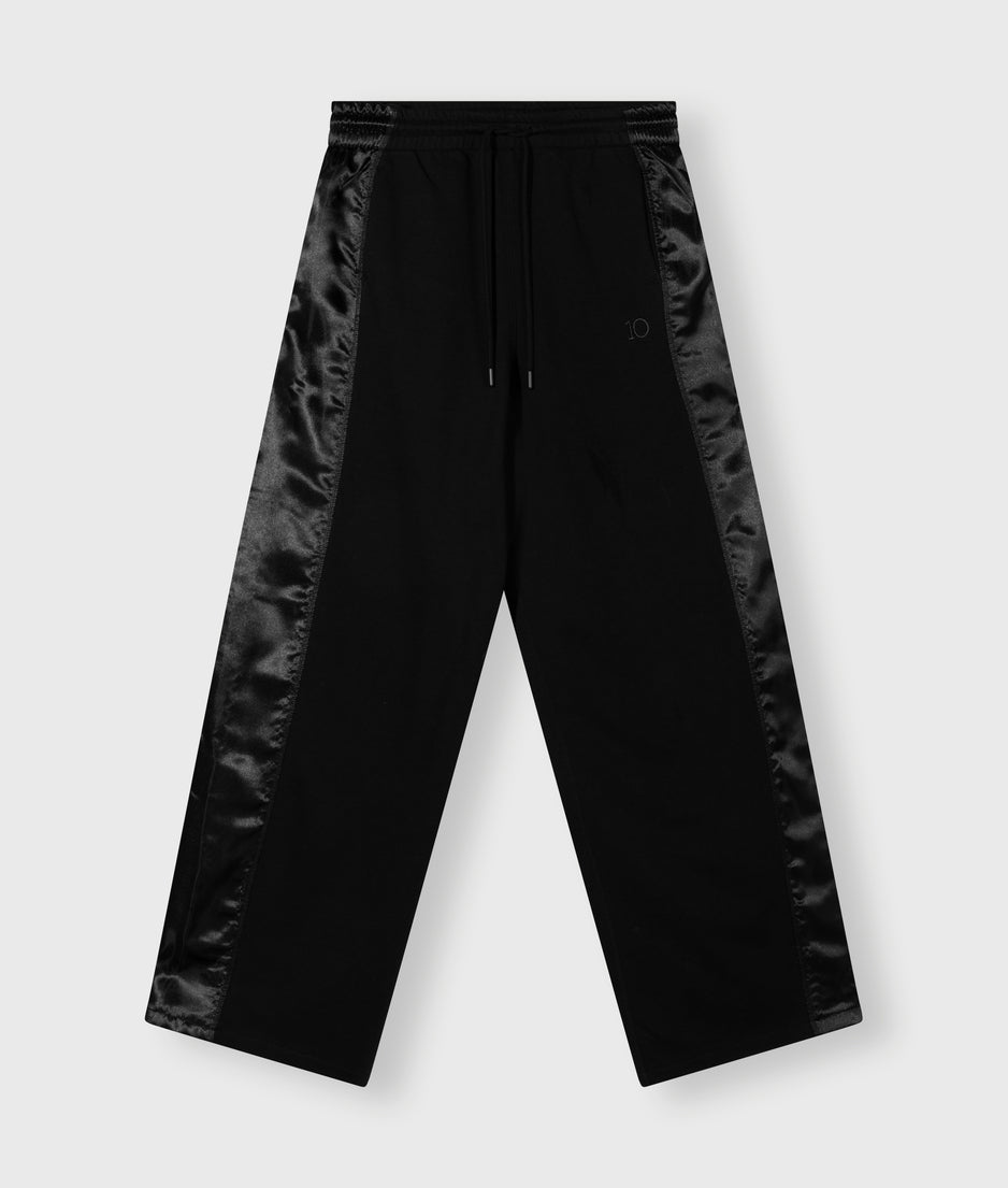 western jogger satin | black