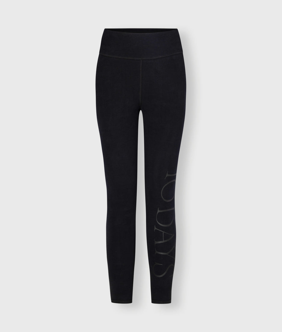 jersey yoga leggings | black