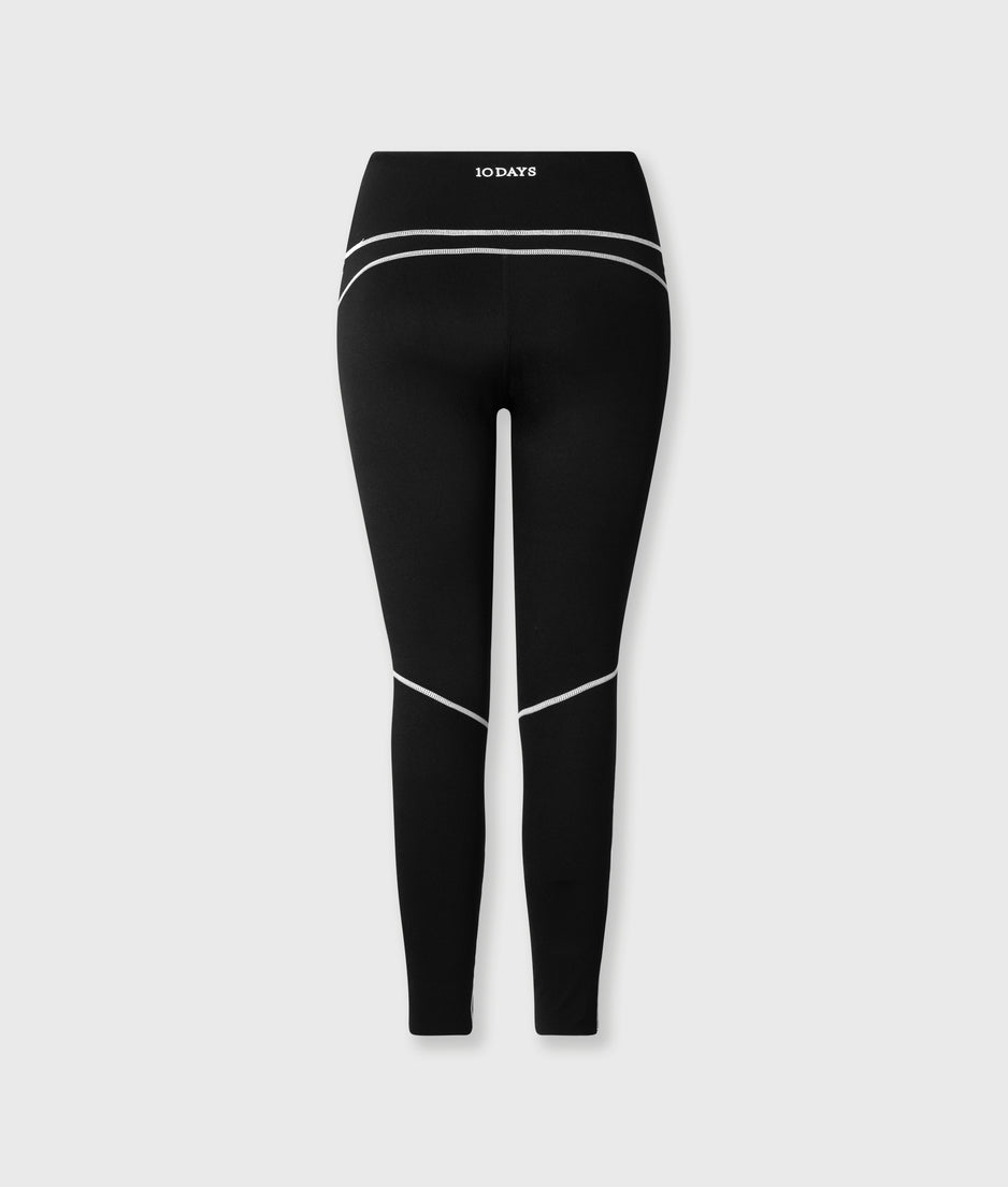contrast leggings | black