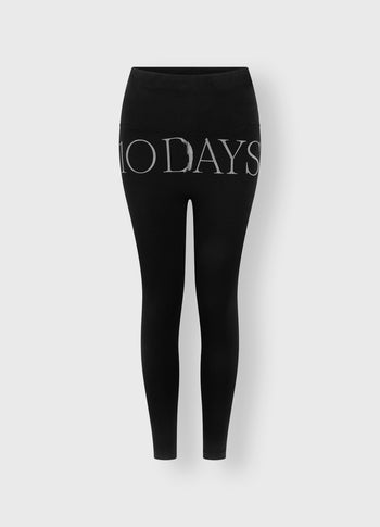 logo yoga leggings | black