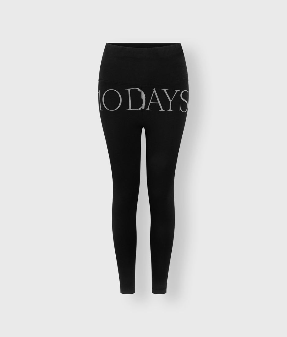 logo yoga leggings | black