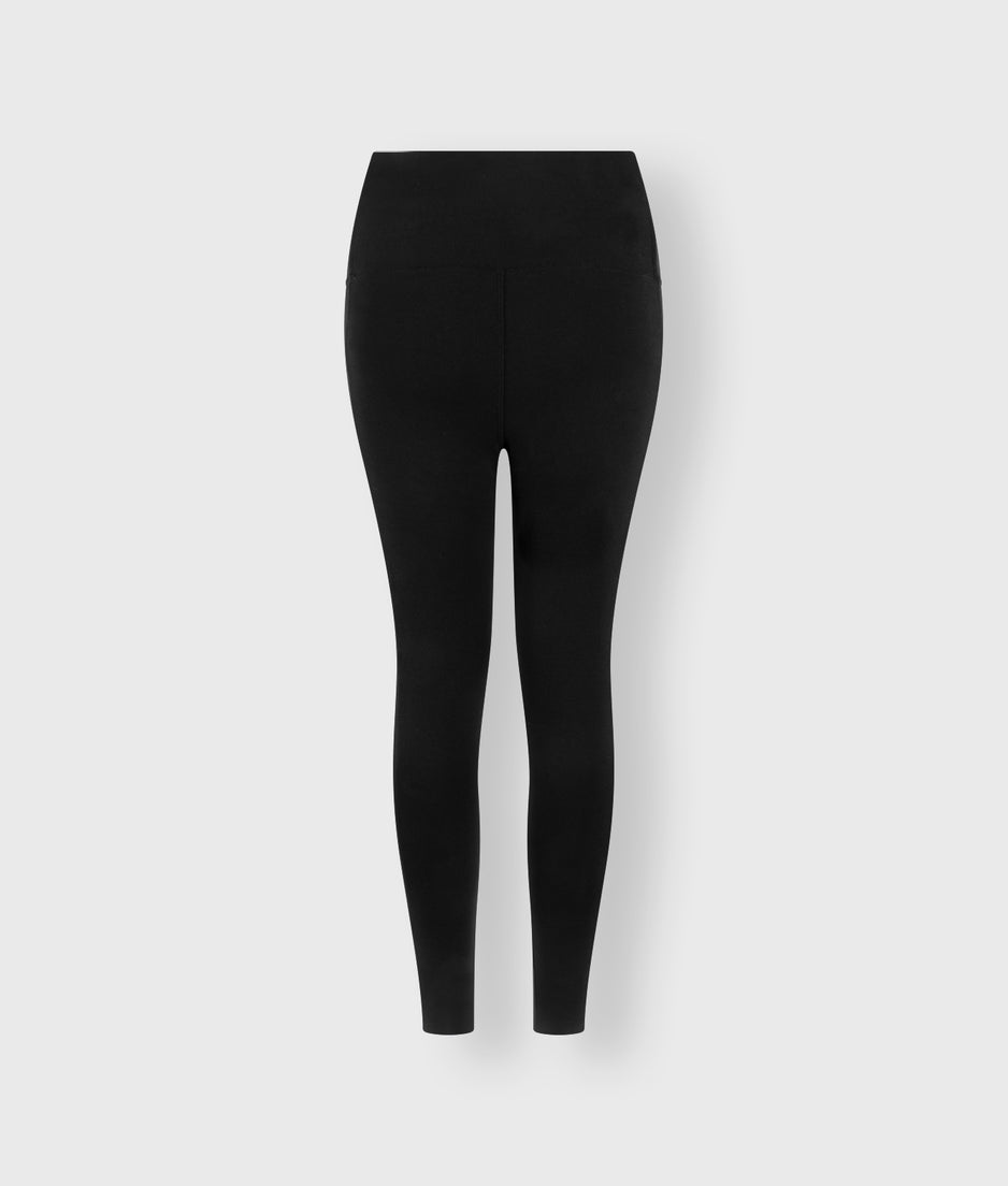 logo yoga leggings | black