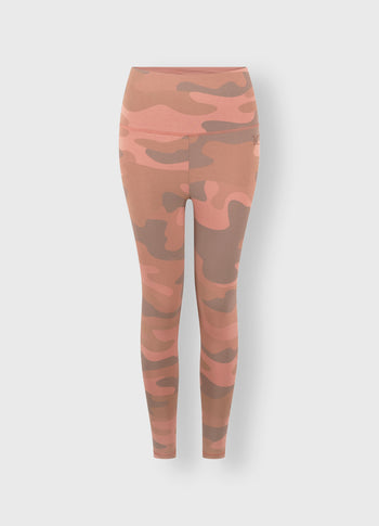 yoga leggings camo | saddle brown