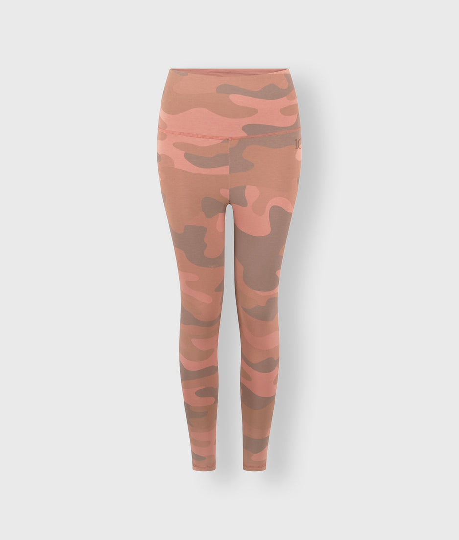 yoga leggings camo | saddle brown