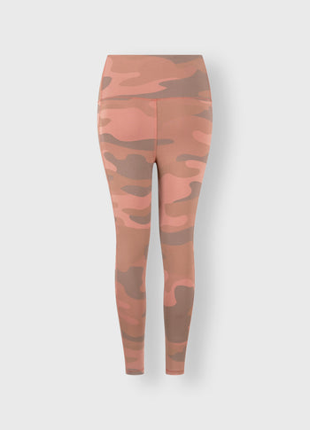 yoga leggings camo | saddle brown