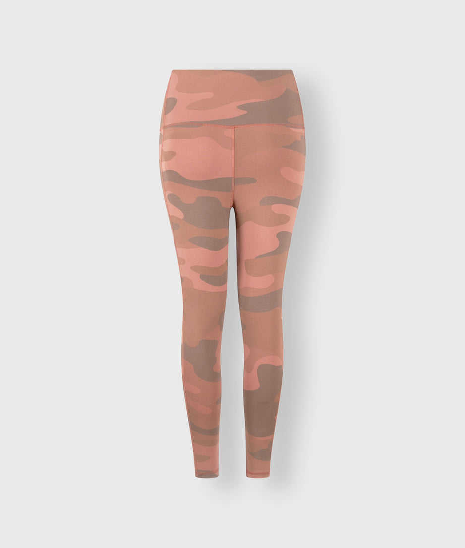 yoga leggings camo | saddle brown