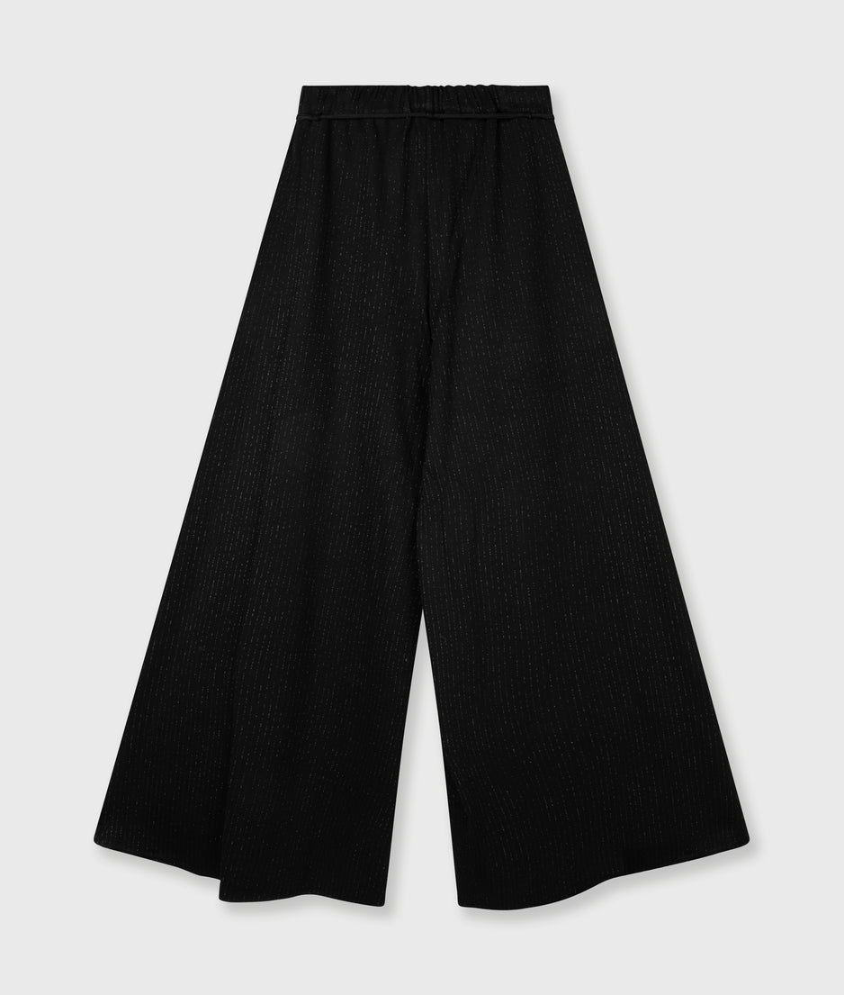 super wide pants pinstripe | black