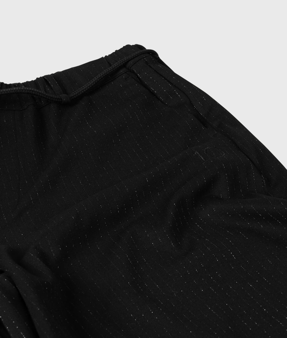 super wide pants pinstripe | black
