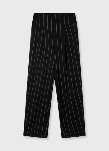 pants pinstripe | black