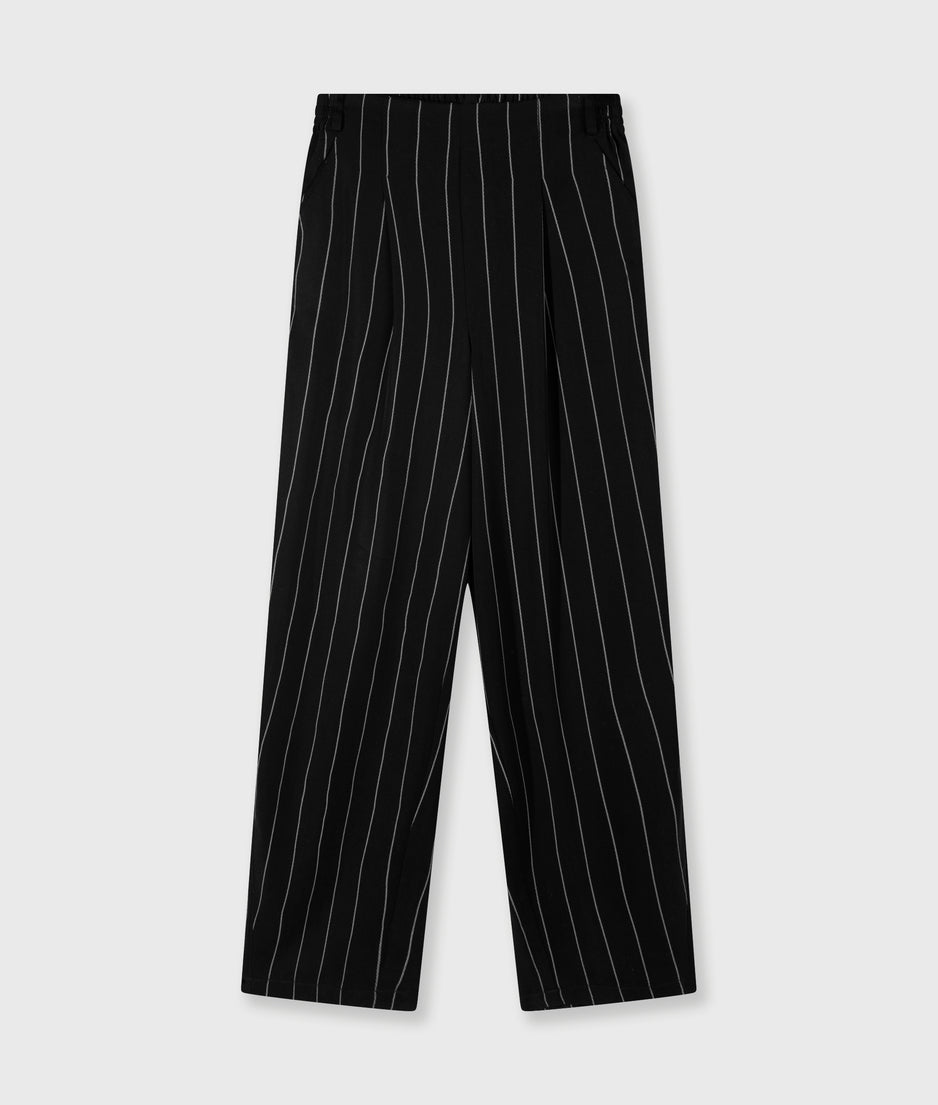 pants pinstripe | black