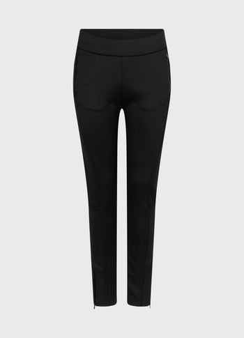 easy fitted pants scuba | black
