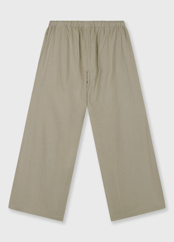 cotton linen pants slit | fog