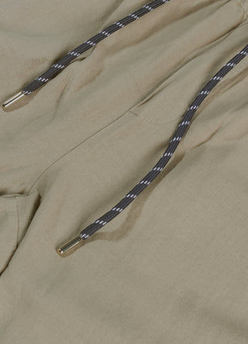 cotton linen pants slit | fog