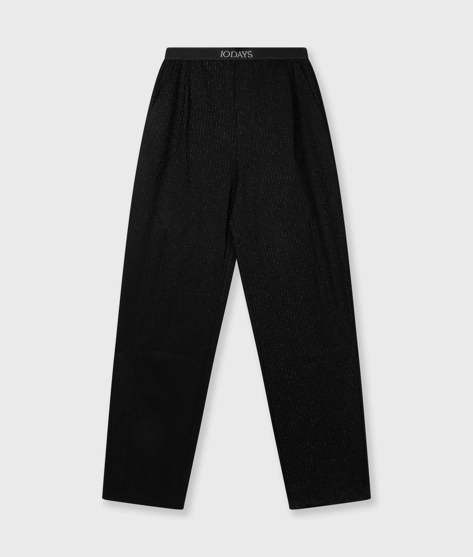 banana pants pinstripe | black