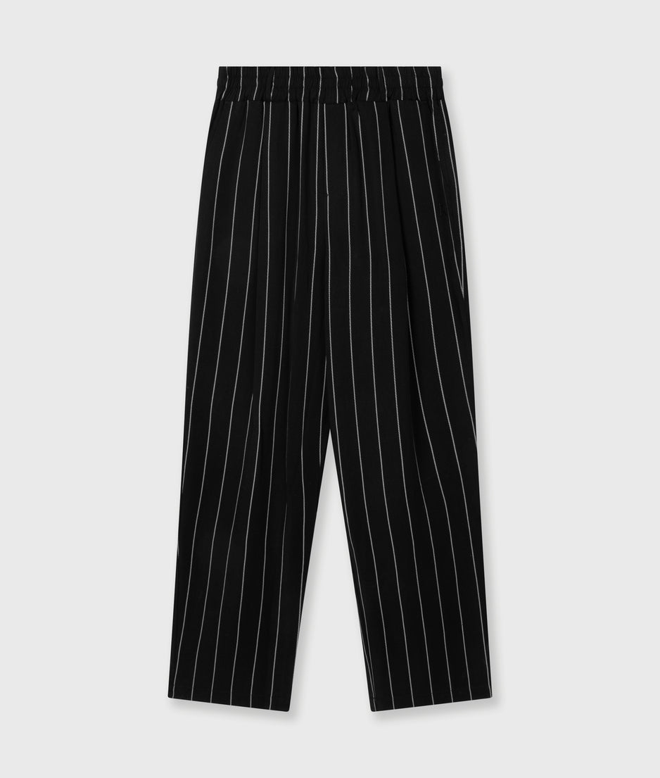 flowy pants pinstripe | black