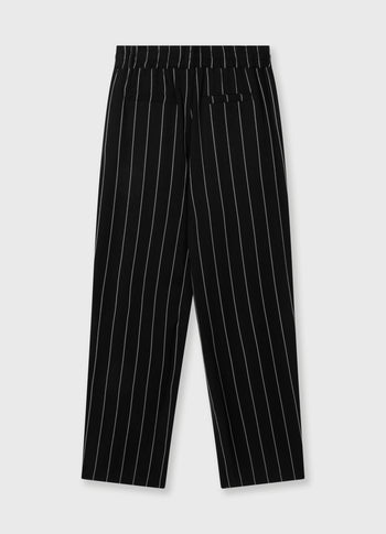 flowy pants pinstripe | black