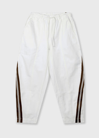 wide tapered pants | optic white