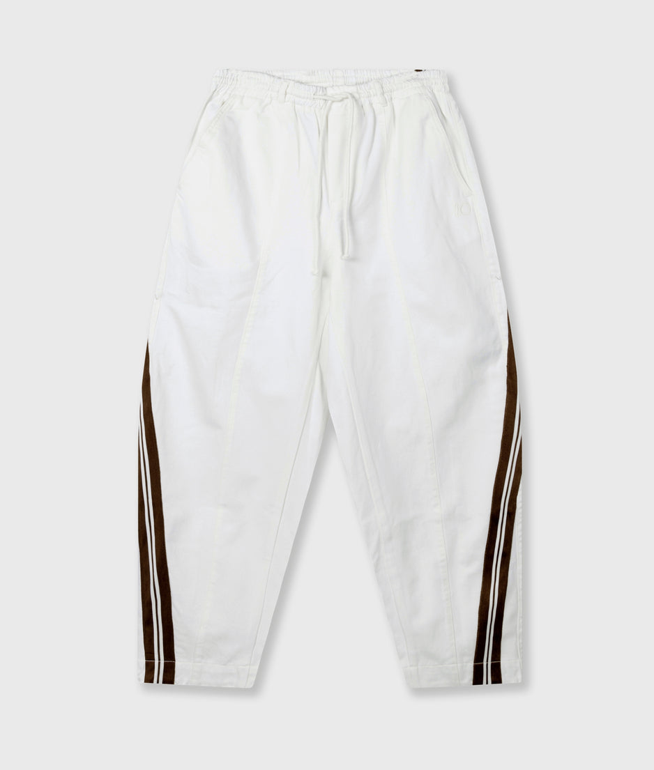 wide tapered pants | optic white