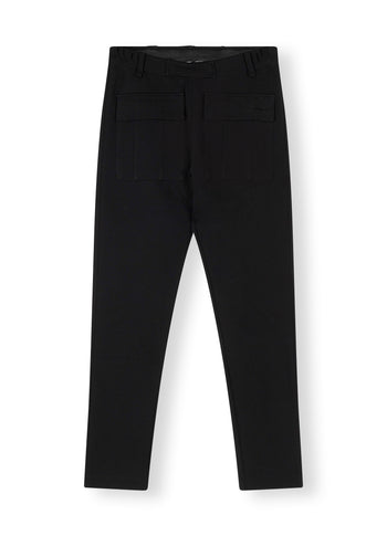 fitted punto pants | black